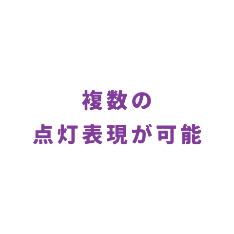 複数の点灯表現が可能